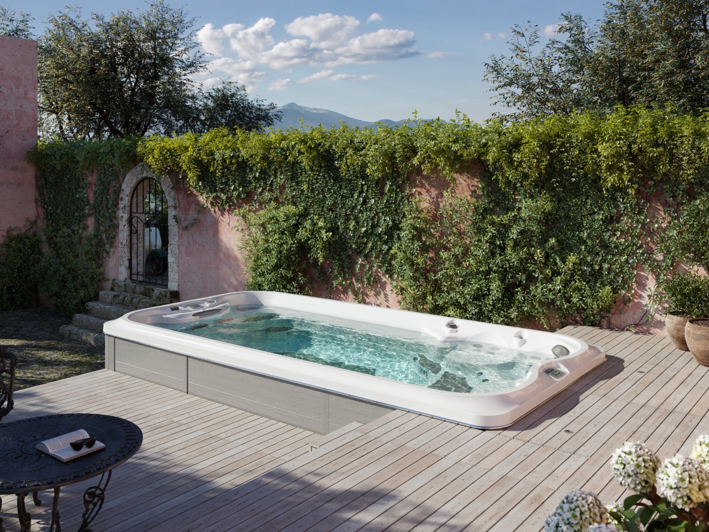 spa de nage extérieur